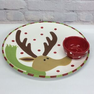 Christmas (Rudolph) Chip And Dip Set Better Homes & Gardens by Home Interiors